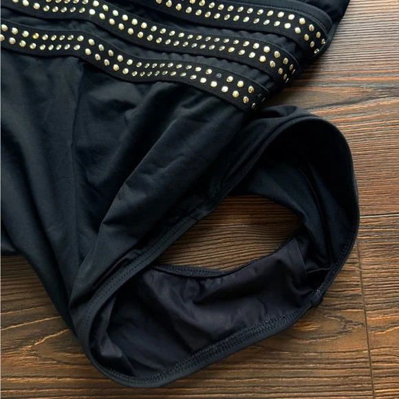 La Blanca Black Studded One-Piece Swimsuit - Picture 5 of 10